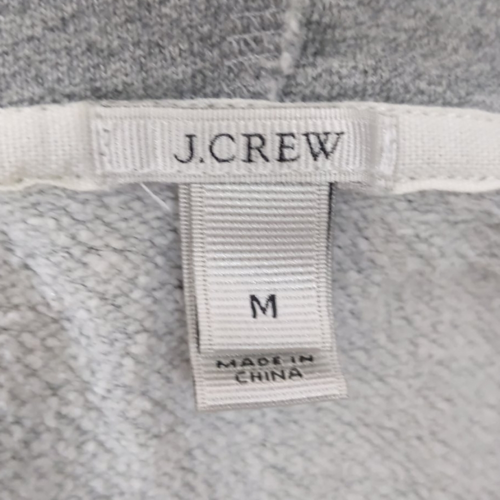 J. Crew gray zipped hooded jacket medium - Picture 3 of 3